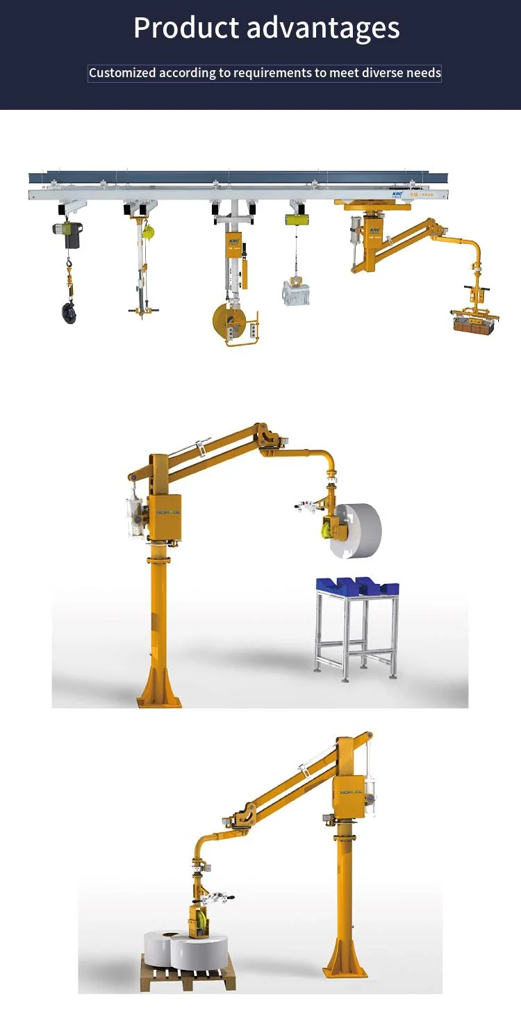 CE Approved Industrial Pneumatic Car Manipulator Sheet Metal 1000kg Suction Cup Vacuum Lifter Jib Crane for Wood Stone Glass Lifting