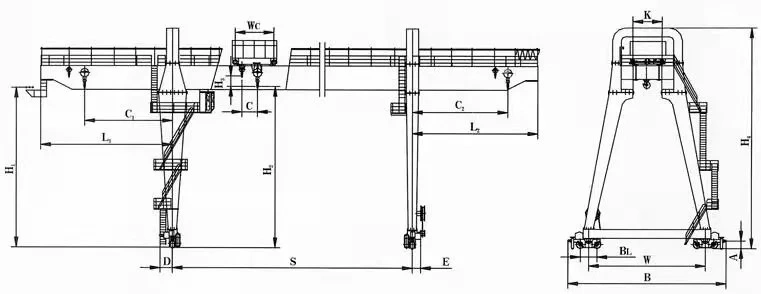 5t 10t Double Beam Gantry Crane for Port