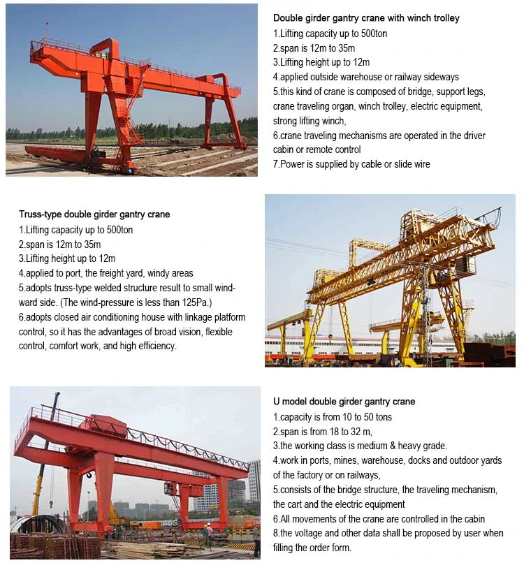 10 20 50 Tons Heavy Duty Rubber Tyre Gantry Crane for Port Container Lifting